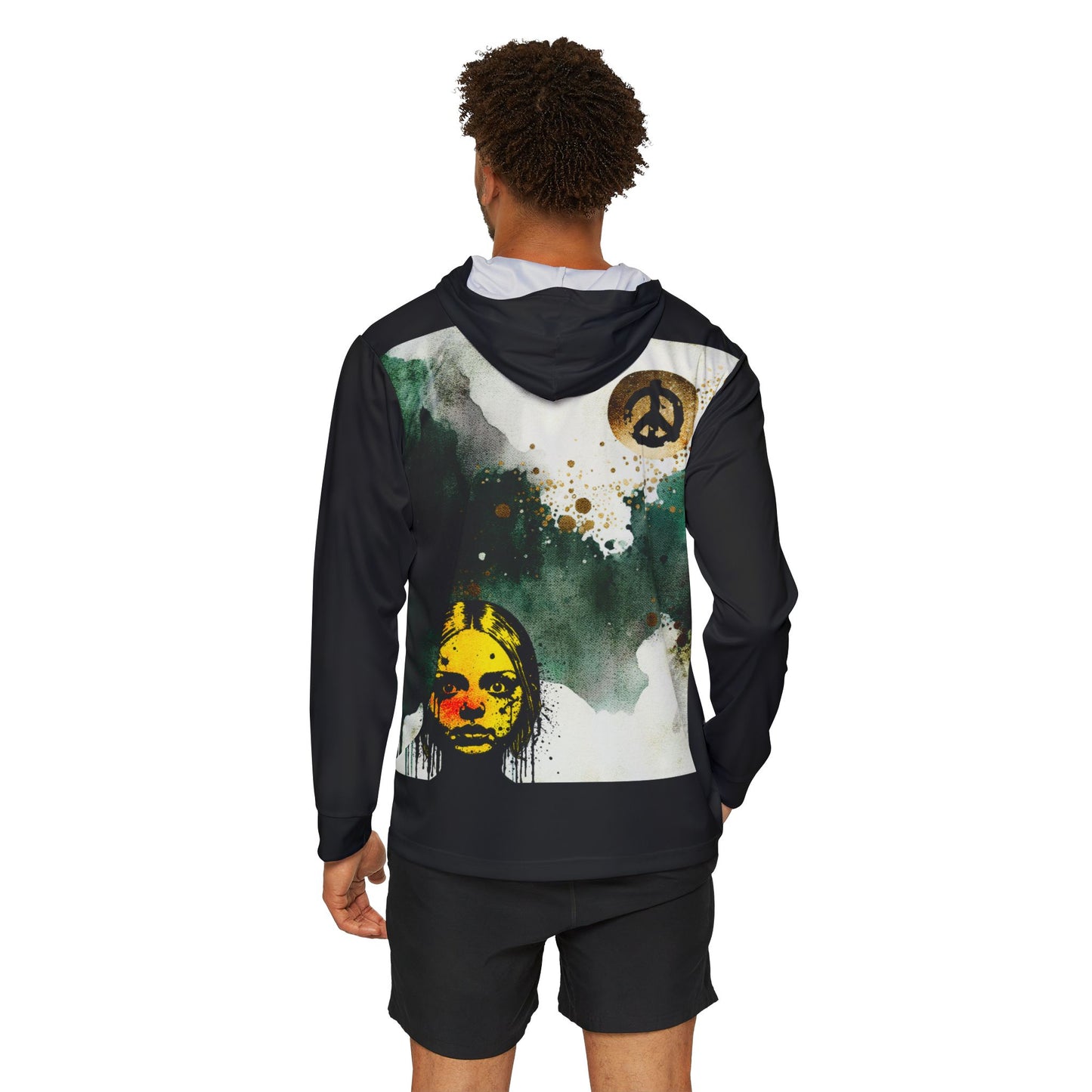 Fear No Fascist! Men's Sports Warmup Hoodie (AOP)