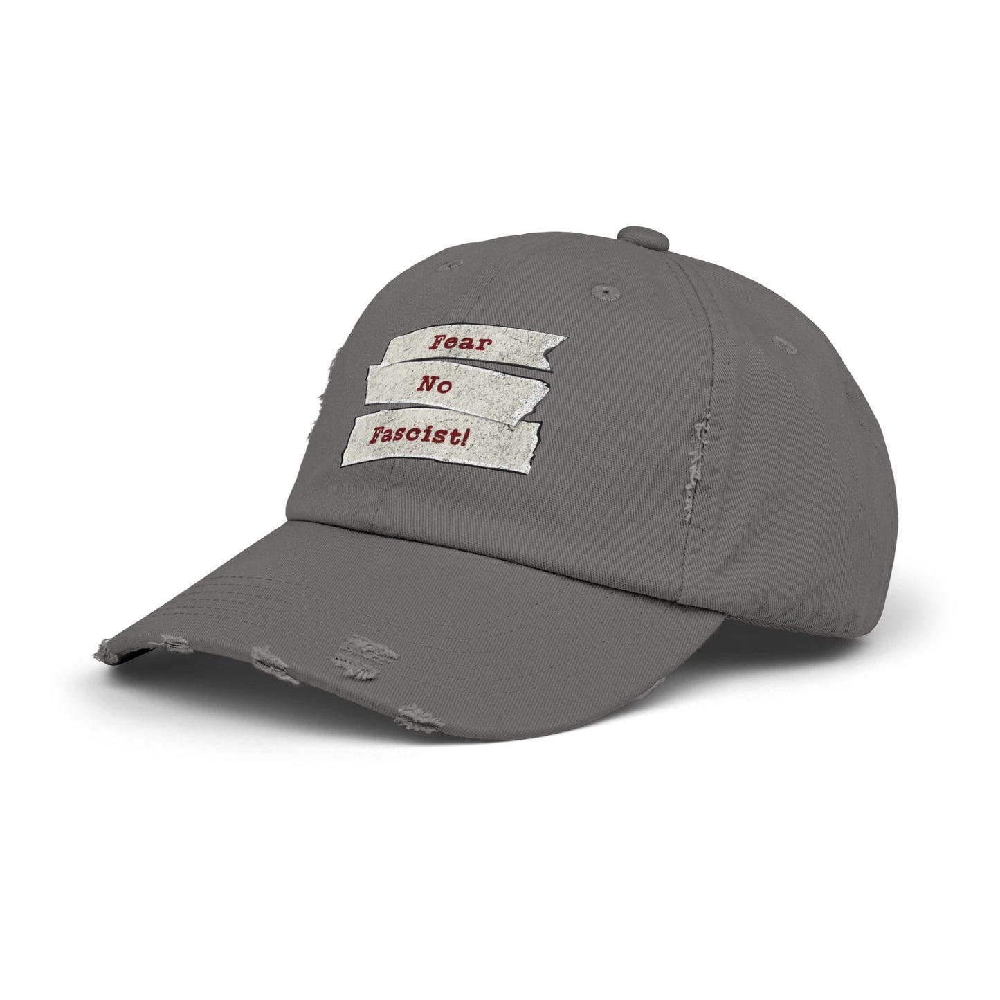 Fear No Fascist! Unisex Distressed Cap