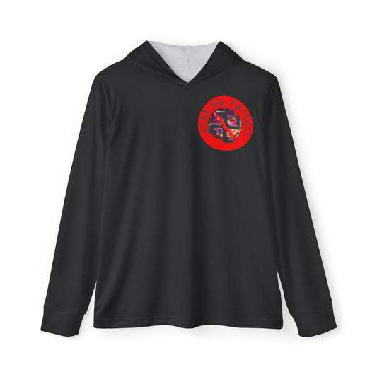 Men's Sports Warmup Hoodie - Fear No Fascist, Ideal for Athletes, Activists, Outdoor Events, Gifts for Rallies, Casual Wear