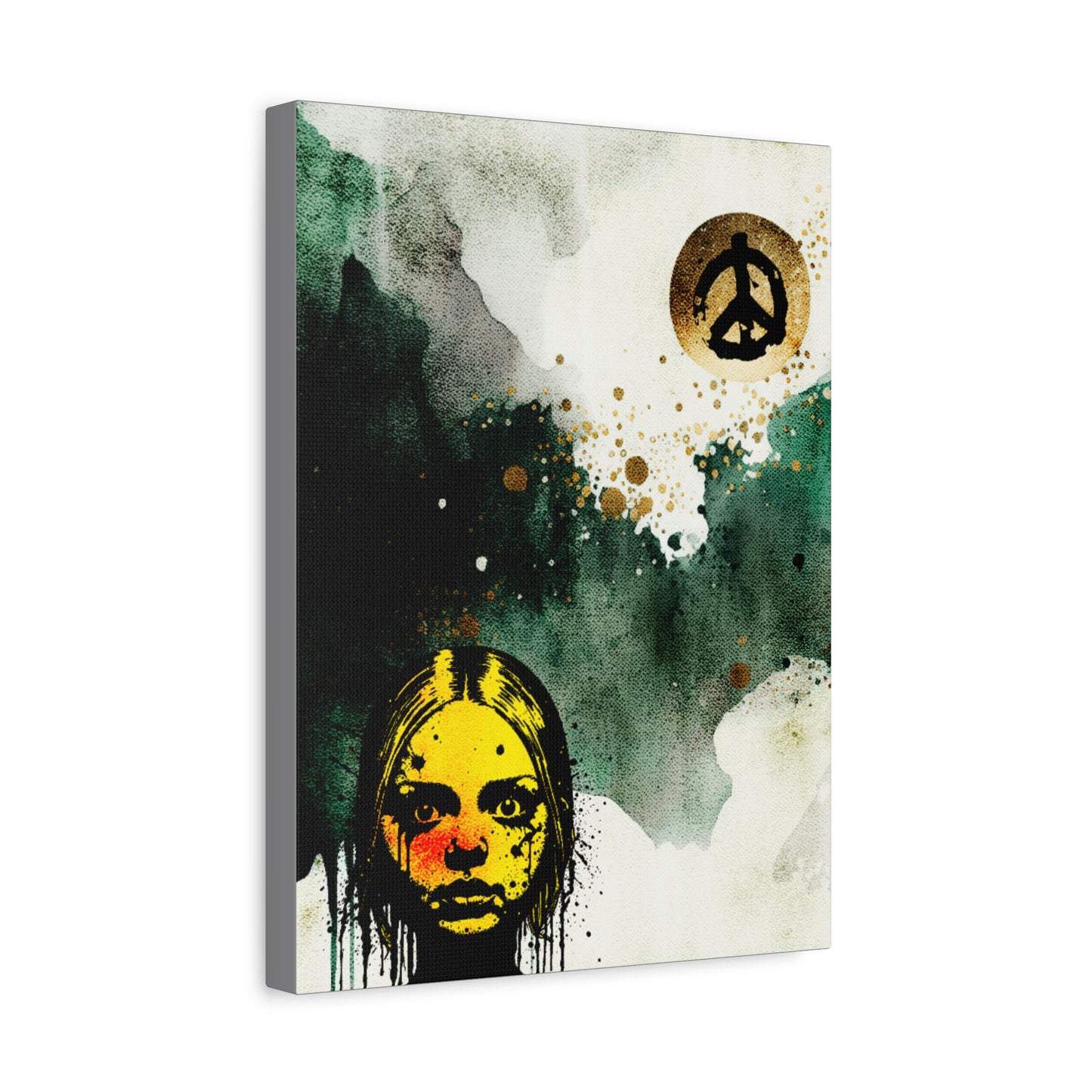 Peace Girl Matte Canvas, Stretched, 1.25"
