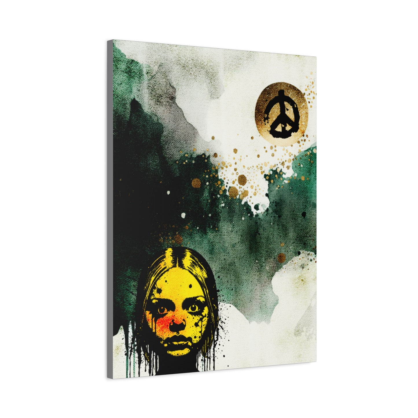 Peace Girl Matte Canvas, Stretched, 1.25"