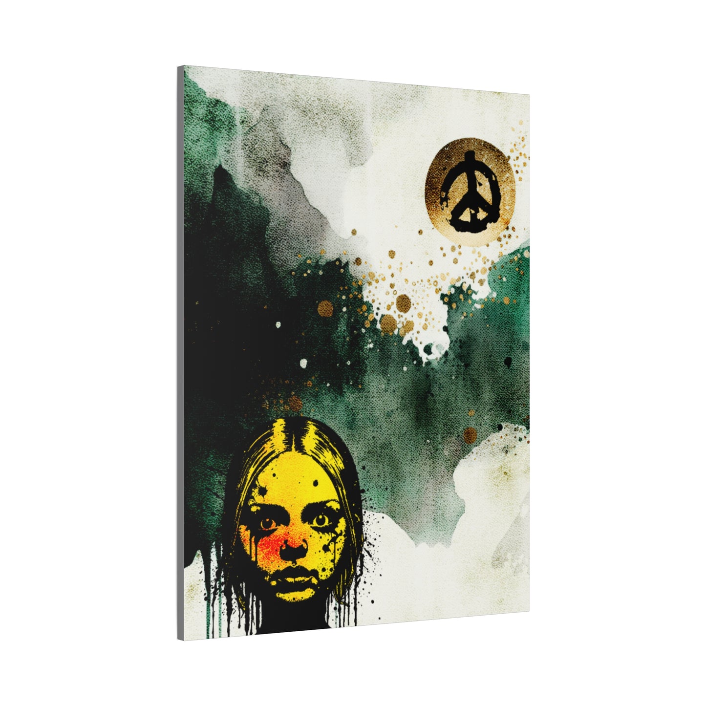 Peace Girl Matte Canvas, Stretched, 1.25"
