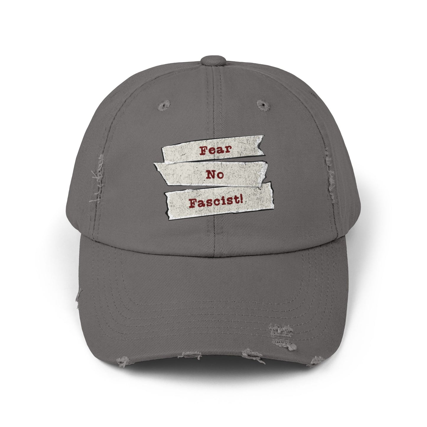 Fear No Fascist! Unisex Distressed Cap
