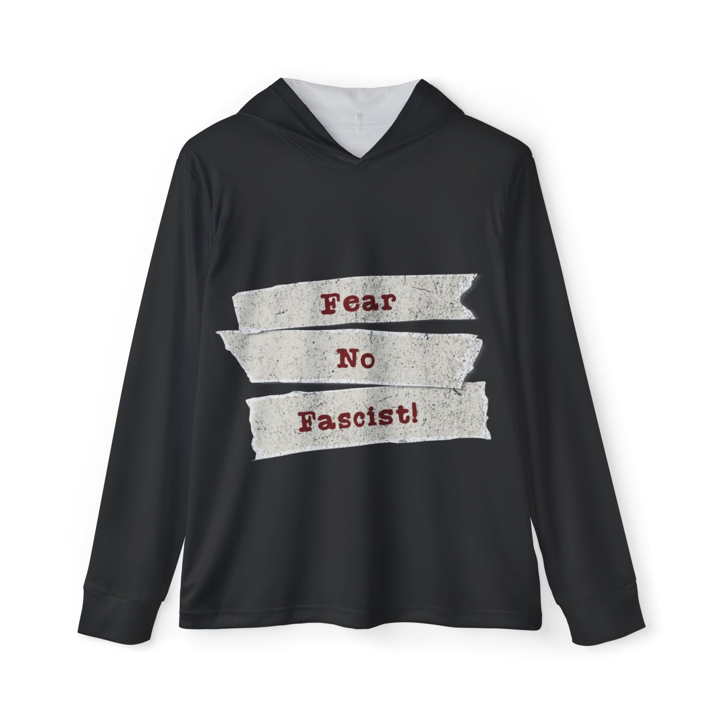 Fear No Fascist! Men's Sports Warmup Hoodie (AOP)