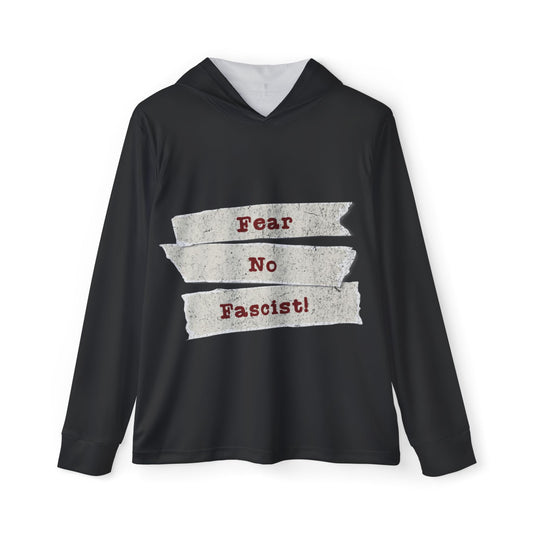 Fear No Fascist! Men's Sports Warmup Hoodie (AOP)