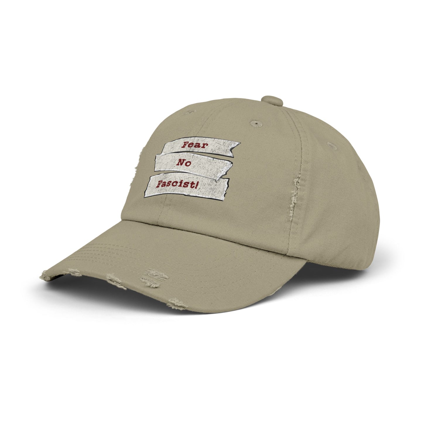 Fear No Fascist! Unisex Distressed Cap