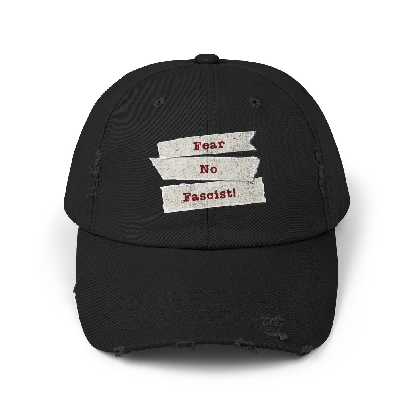 Fear No Fascist! Unisex Distressed Cap