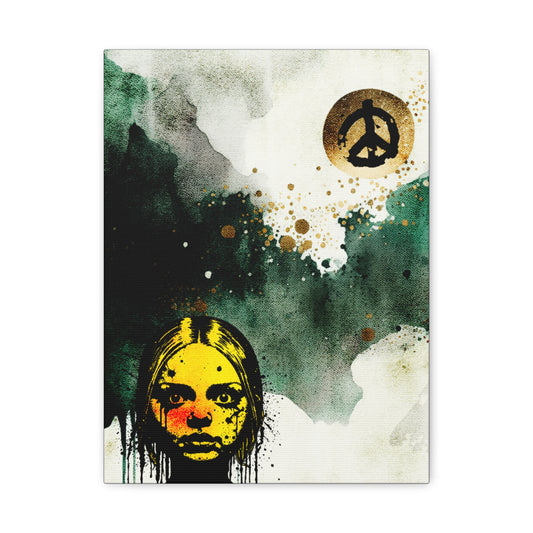Peace Girl Matte Canvas, Stretched, 1.25"
