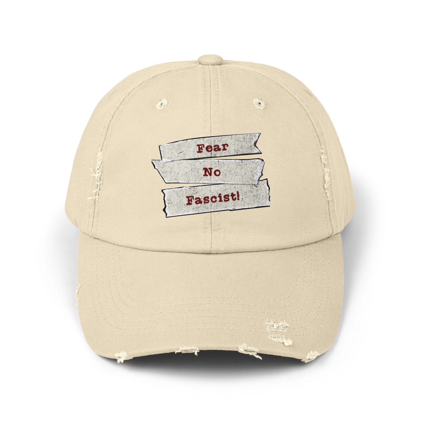 Fear No Fascist! Unisex Distressed Cap