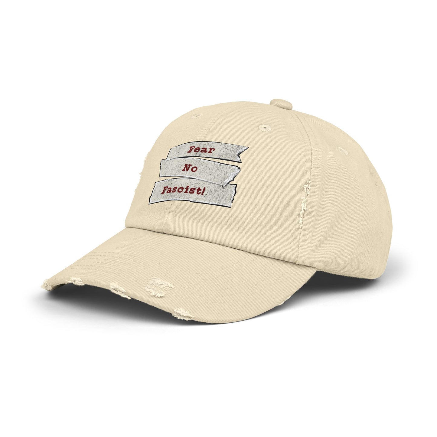 Fear No Fascist! Unisex Distressed Cap