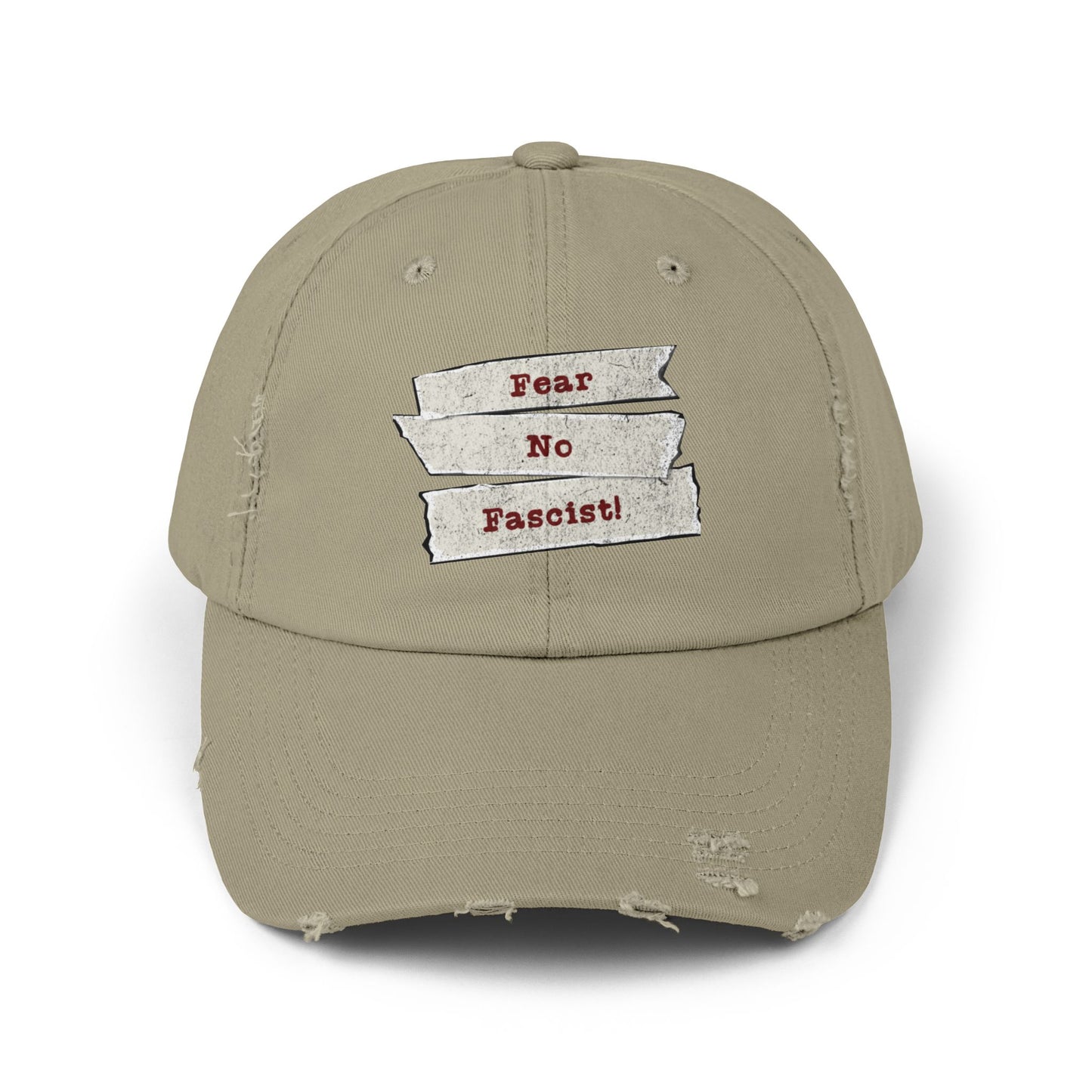 Fear No Fascist! Unisex Distressed Cap