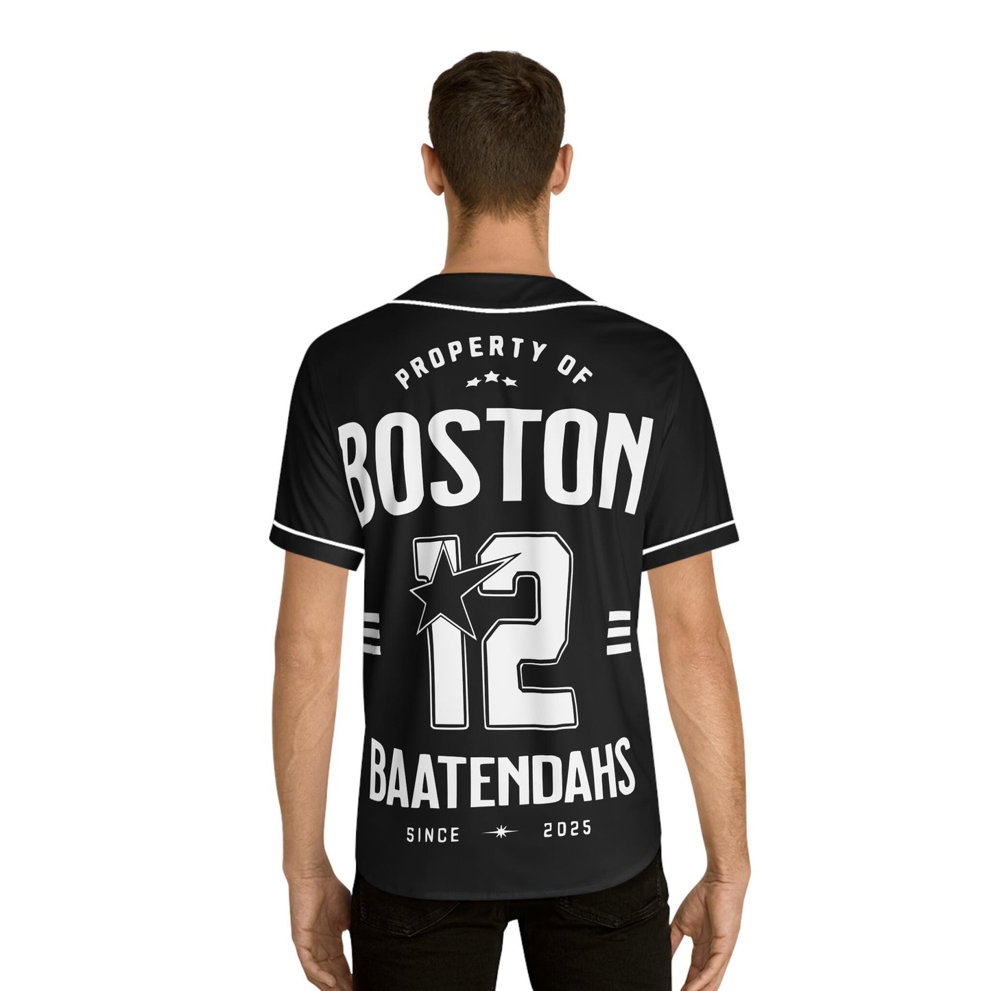 Boston Baatendahs Men's Baseball Jersey (AOP)