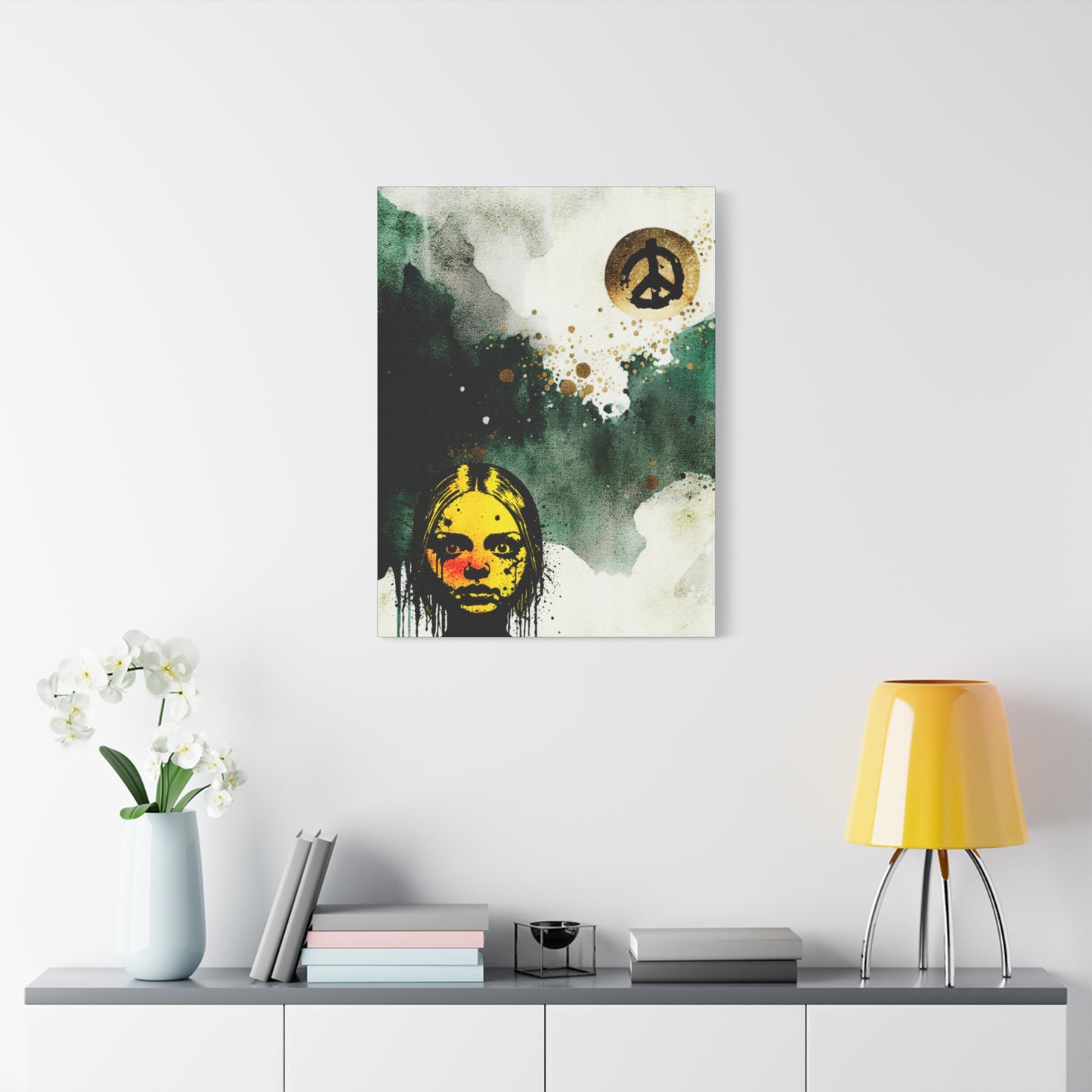 Peace Girl Matte Canvas, Stretched, 1.25"