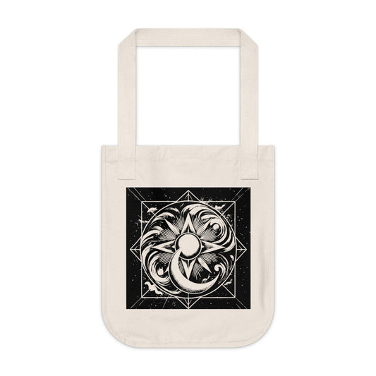 Sun, Moon, and Stars Organic Canvas Tote Bag