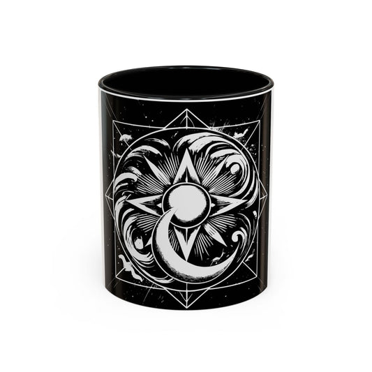 Sun, Moon, and Stars Accent Coffee Mug (11, 15oz)