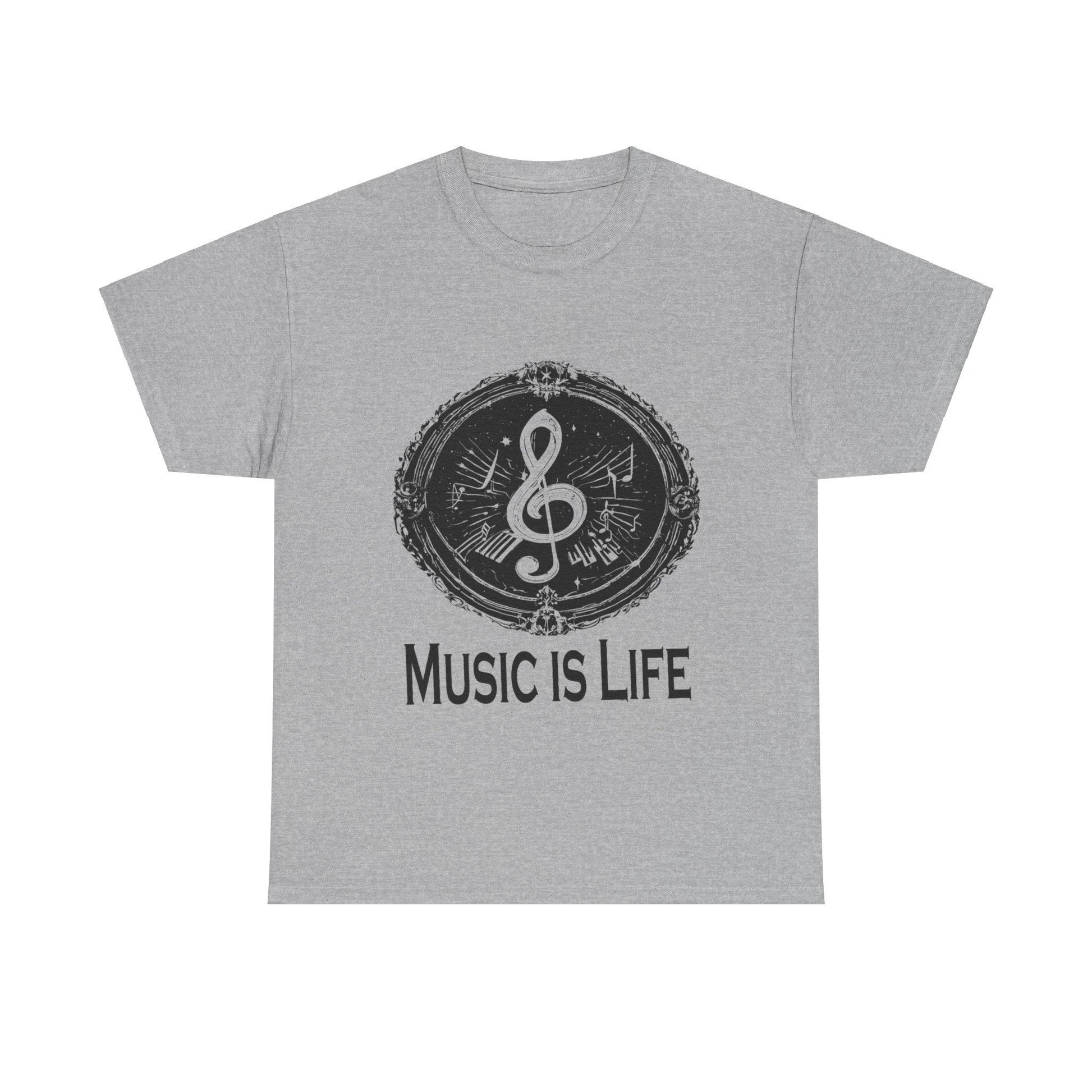 Music is Life Unisex Heavy Cotton Tee