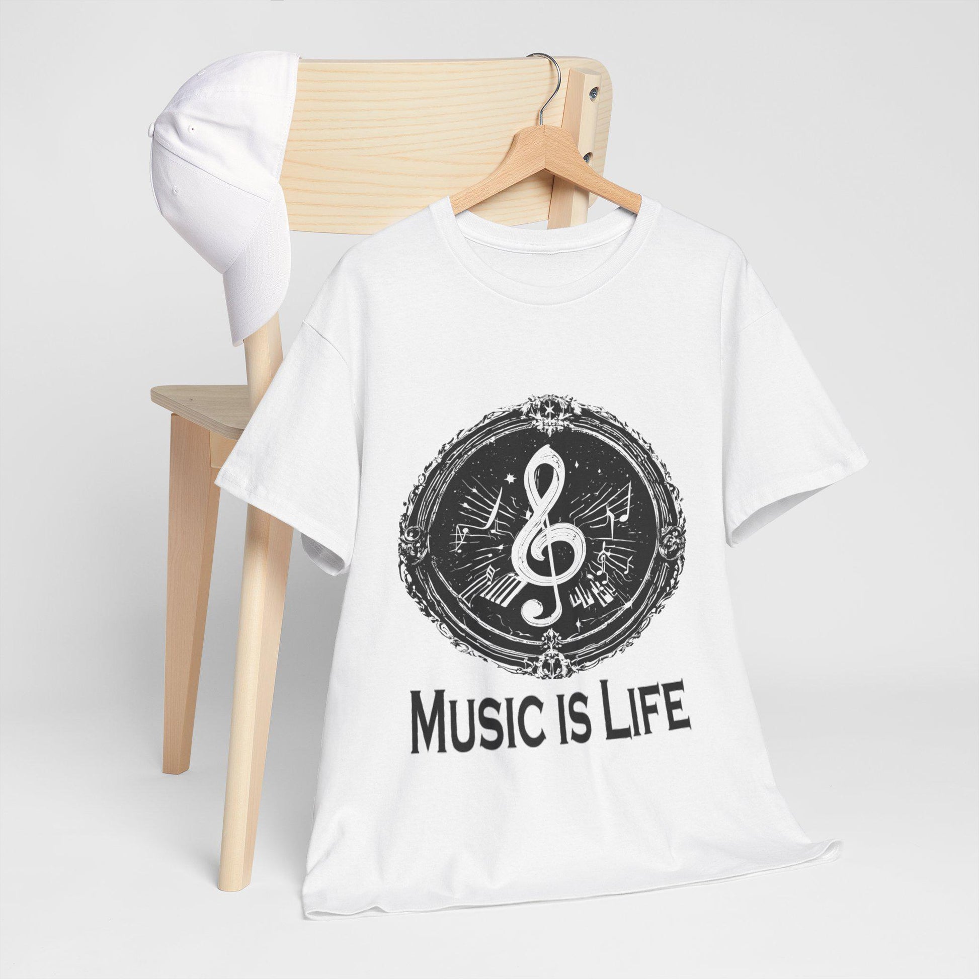Music is Life Unisex Heavy Cotton Tee