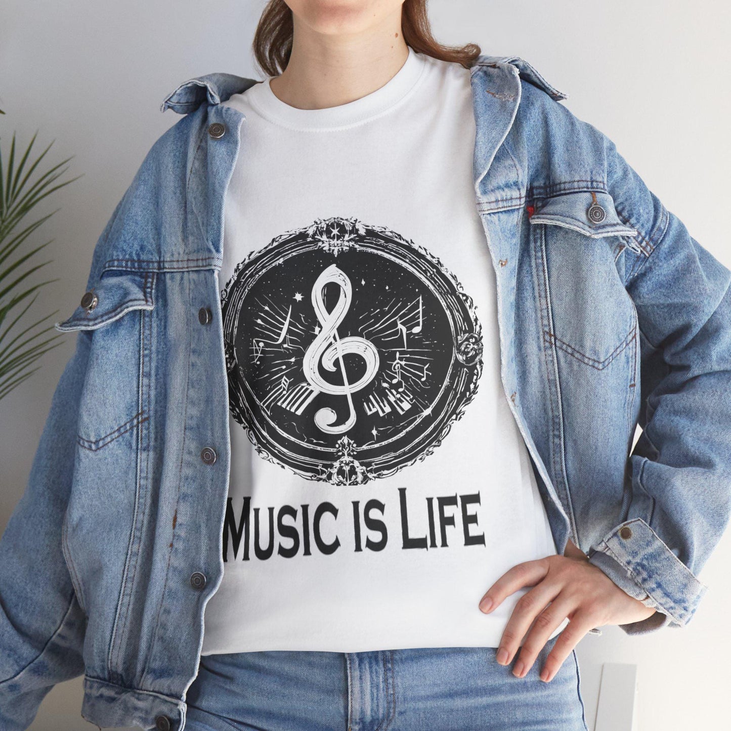 Music is Life Unisex Heavy Cotton Tee