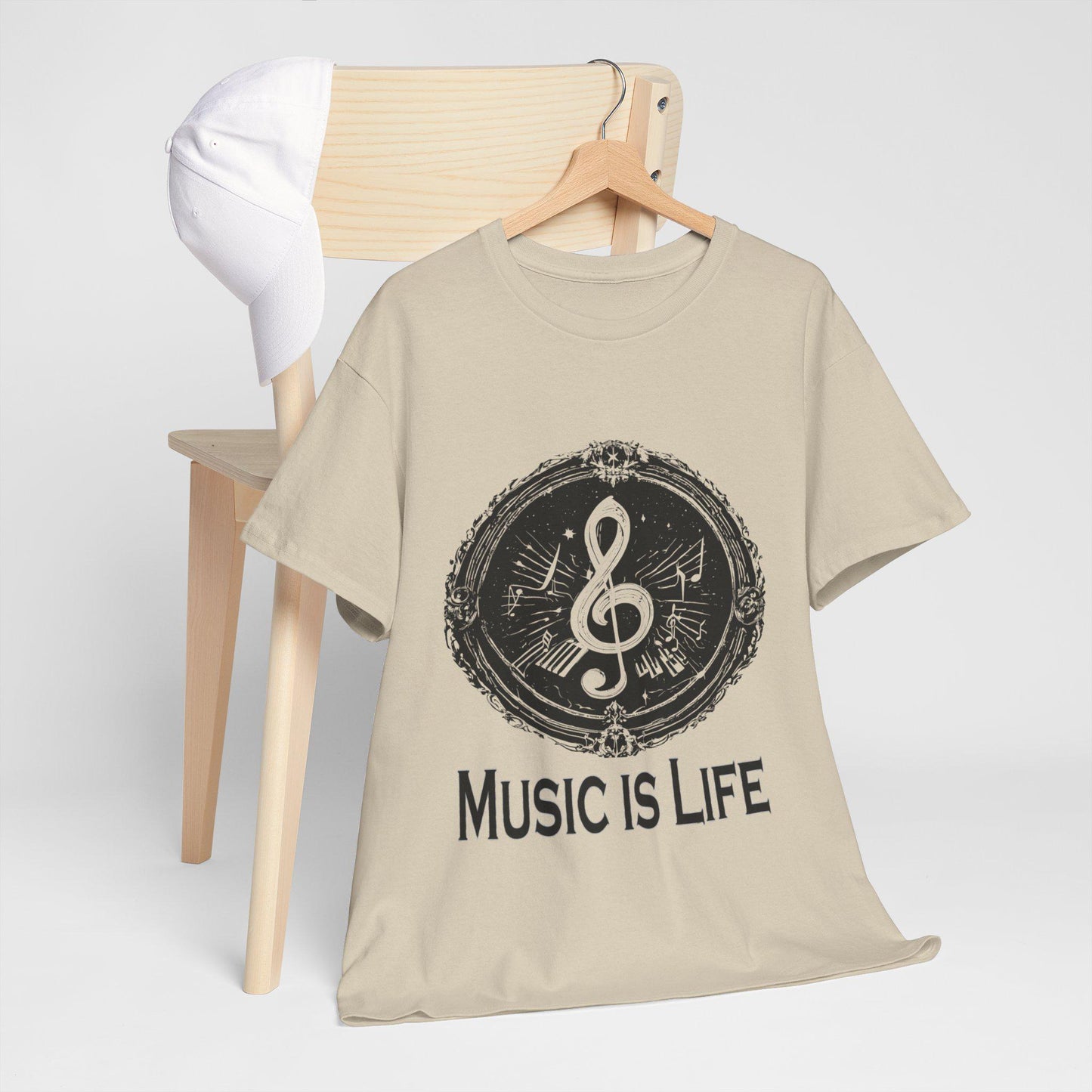 Music is Life Unisex Heavy Cotton Tee