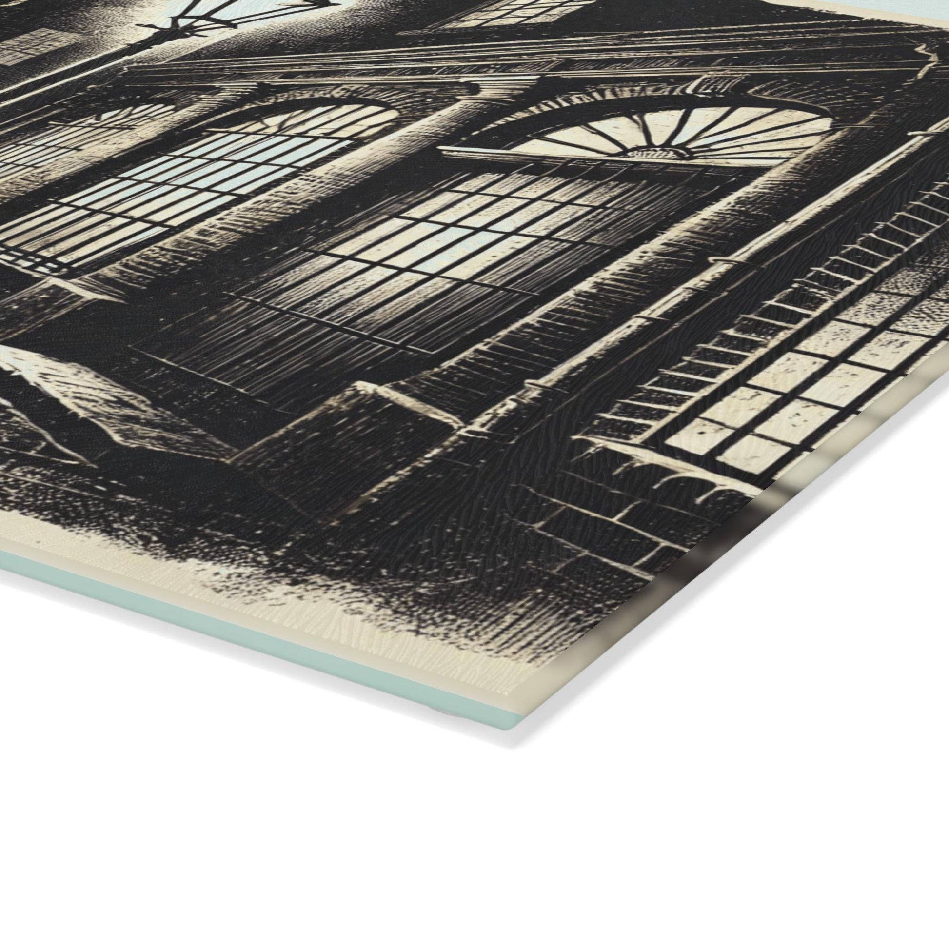 Streetlight at Night Glass Cutting Board