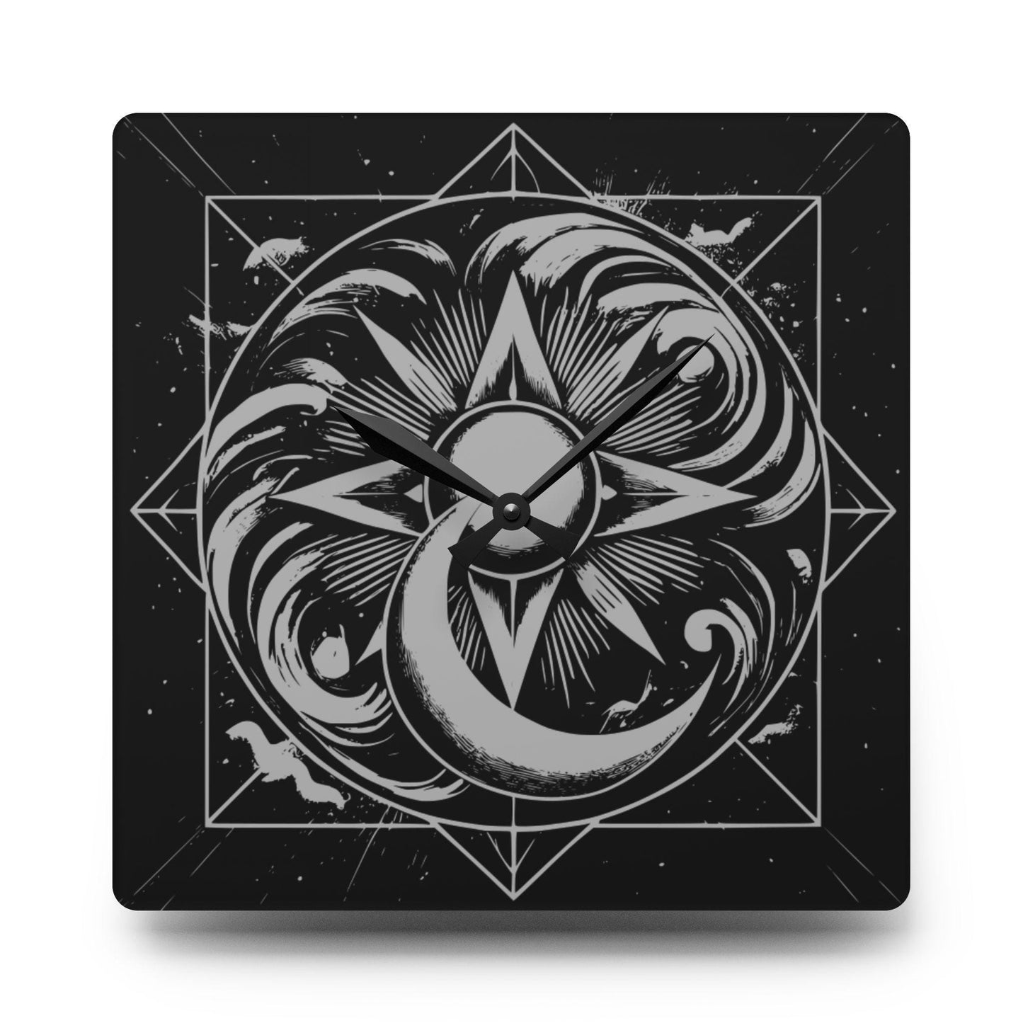 Sun, Moon, and Stars Acrylic Wall Clock