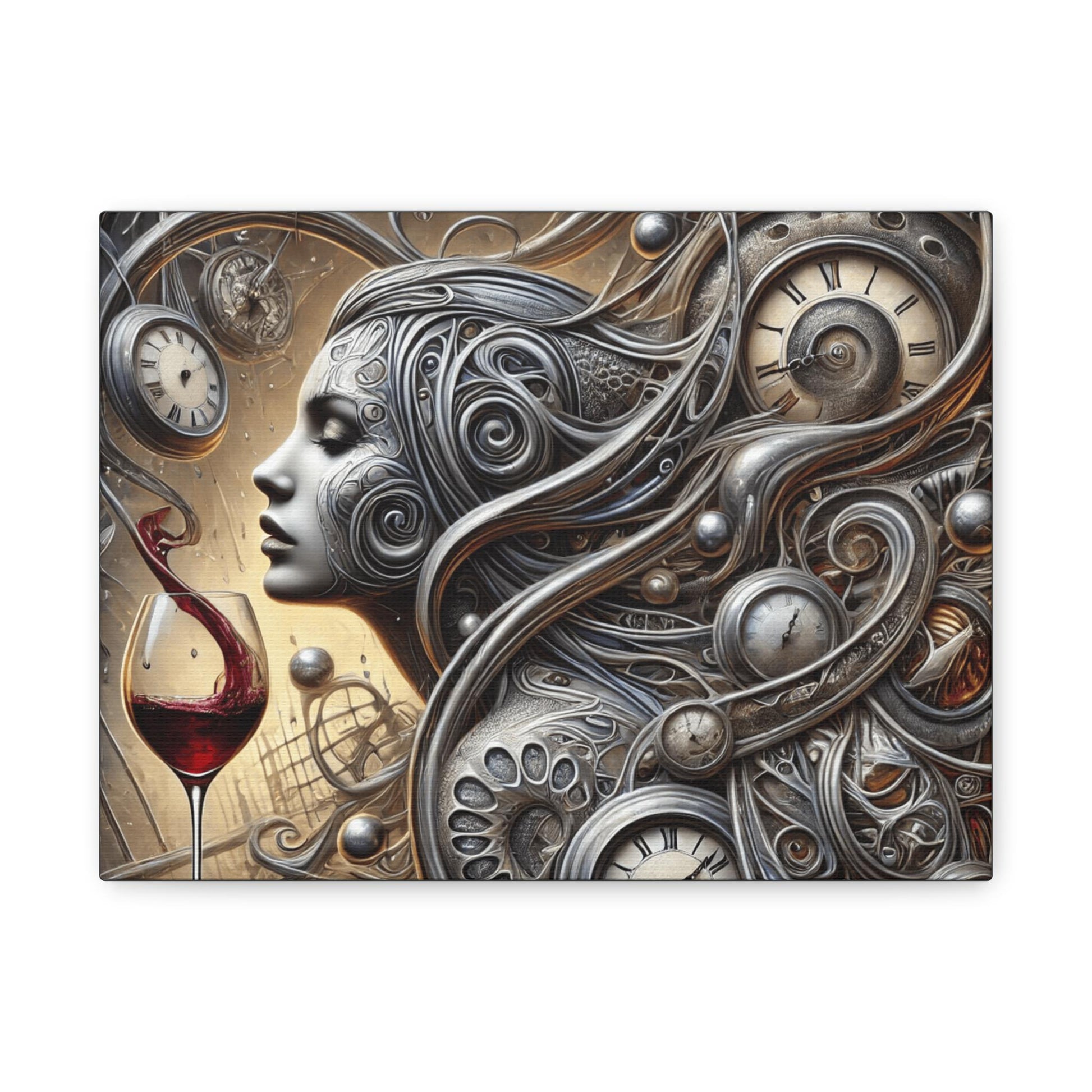Meditate in Red Matte Canvas, Stretched, 1.25"