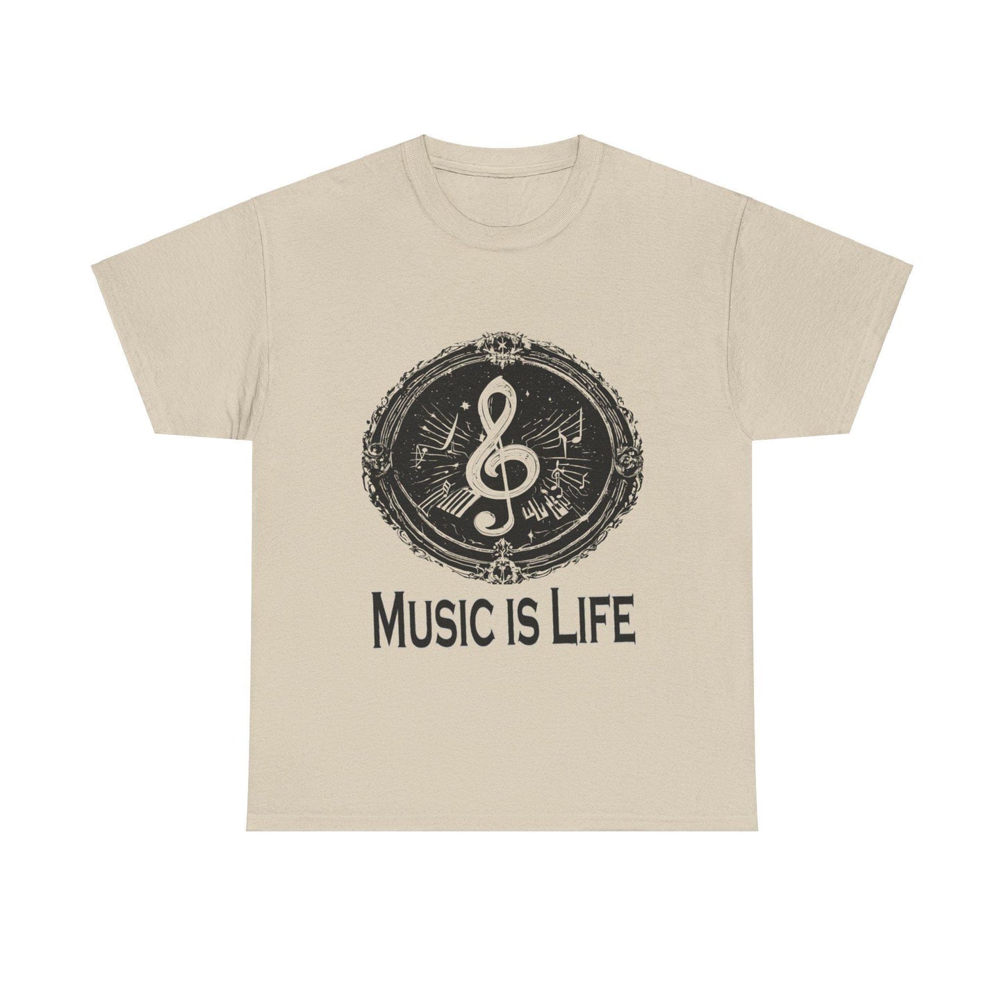 Music is Life Unisex Heavy Cotton Tee