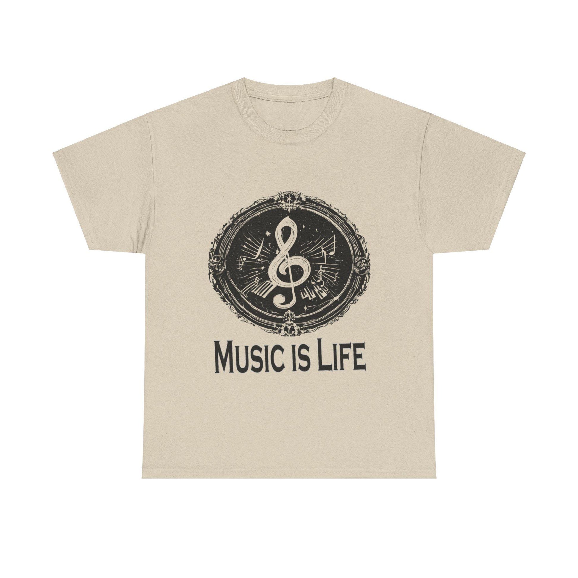 Music is Life Unisex Heavy Cotton Tee