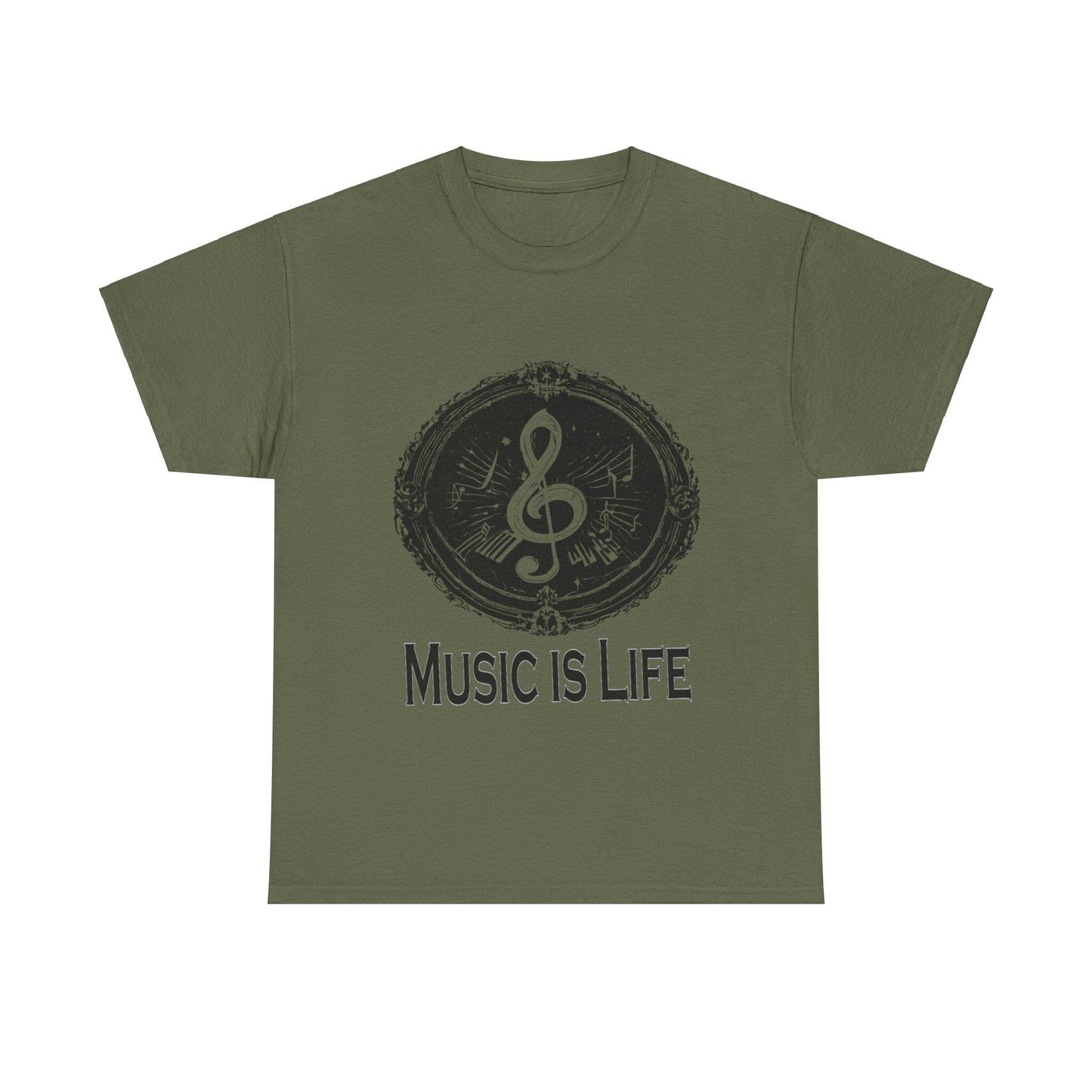 Music is Life Unisex Heavy Cotton Tee