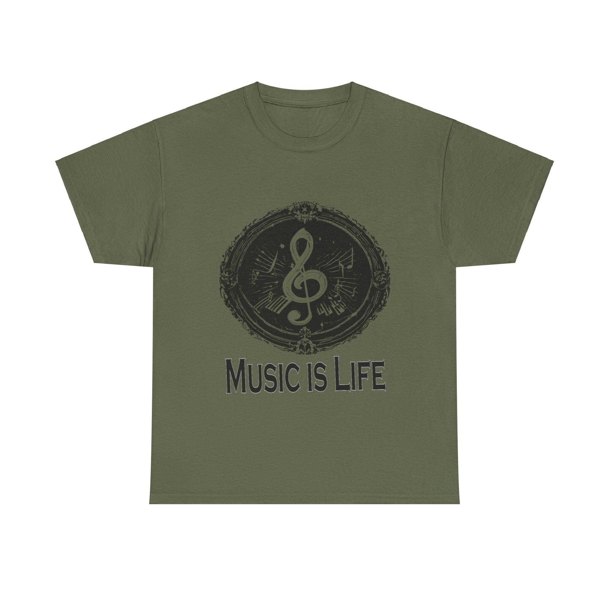 Music is Life Unisex Heavy Cotton Tee
